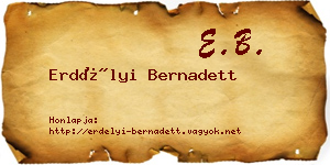 Erdélyi Bernadett névjegykártya